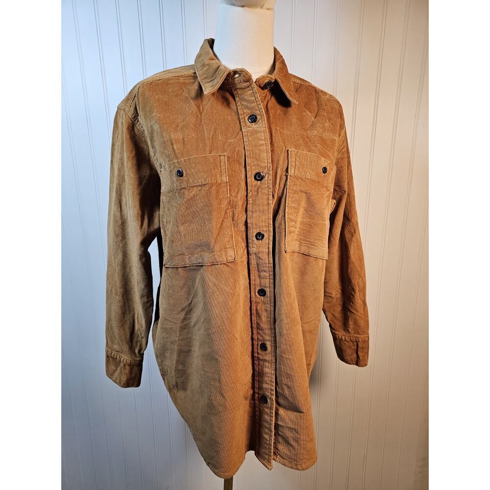 Everlane Oversized Corduroy Shirt Women's Size S Brown Sugar